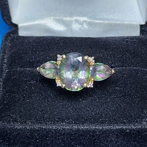 Kay Jewelers 14k Gold Rainbow Topaz & Diamond Ring